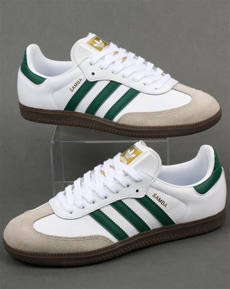 adidas sneakers wit groen|Adidas green leather shoes.